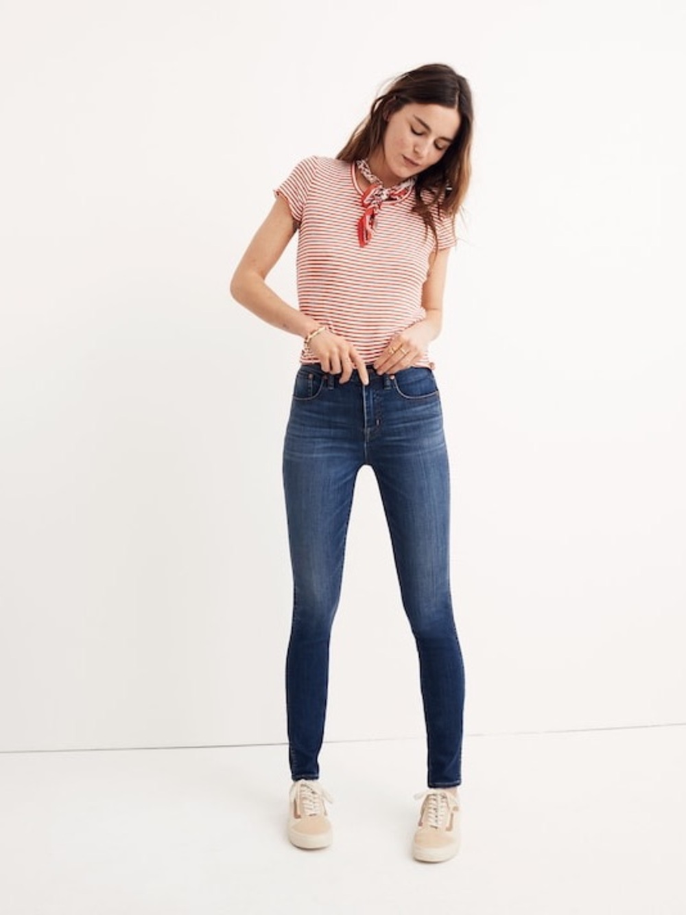 Madewell 10" High-Rise Skinny Jeans in Danny Wash: TENCEL Denim Edition